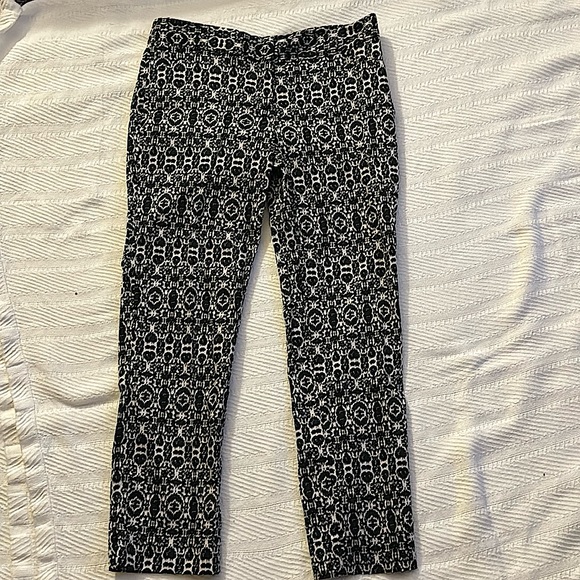 BLACK AND WHITE PRINT TROUSERS - Picture 1 of 3